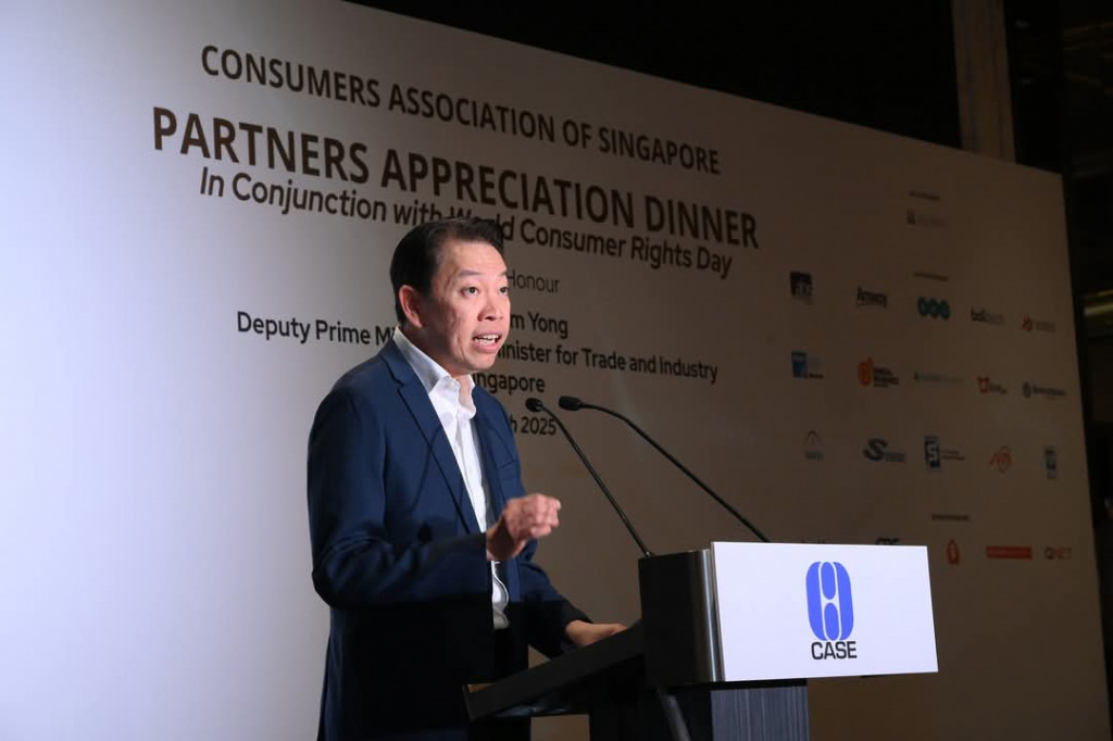 Mr Melvin Yong giving speech